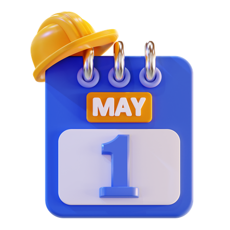 1 de mayo calendario  3D Icon