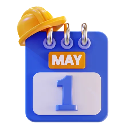 1 de mayo calendario  3D Icon