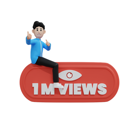 1 Million Aufrufe  3D Icon