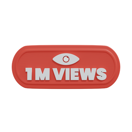 1 Million Aufrufe  3D Icon