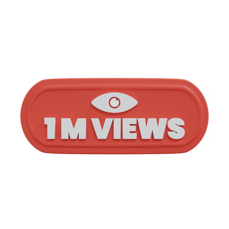 1 Million Views  3D Illustration