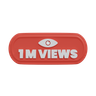 1 million views 3d logo