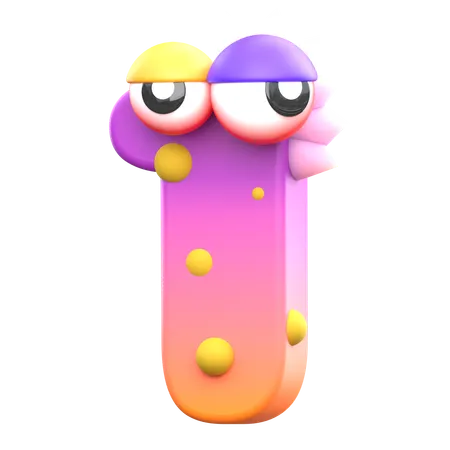 1 Monster Number  3D Icon