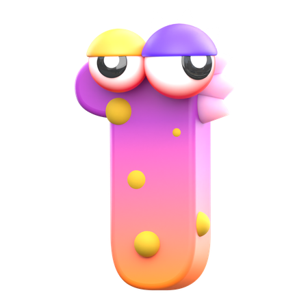 1 Monster Number  3D Icon