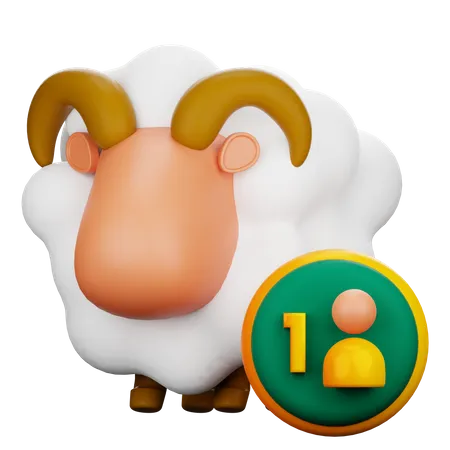 1 Person Qurban  3D Icon