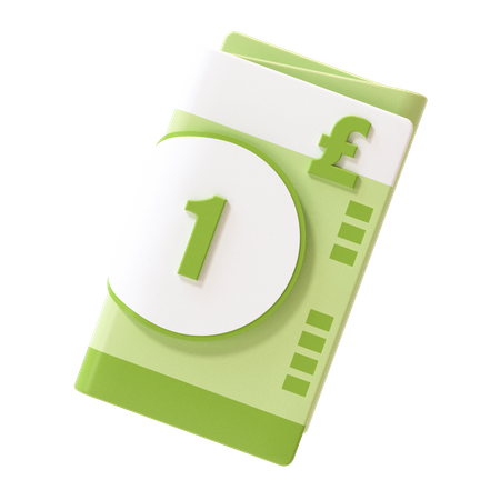 1-Pfund-Note  3D Icon