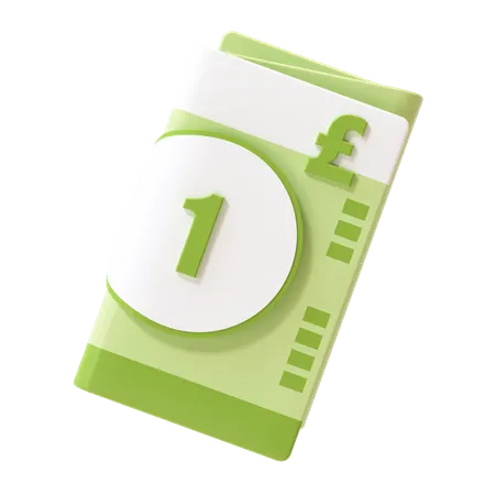 1-Pfund-Note  3D Icon