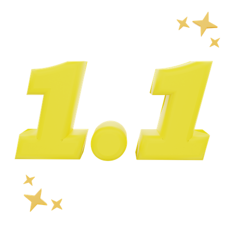 1 ponto 1  3D Icon