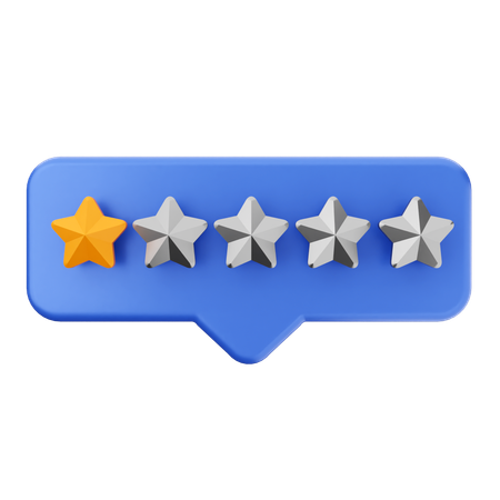 1 star chat review  3D Icon