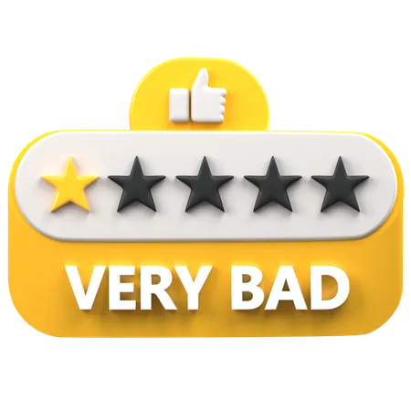 1 Star Rating  3D Icon