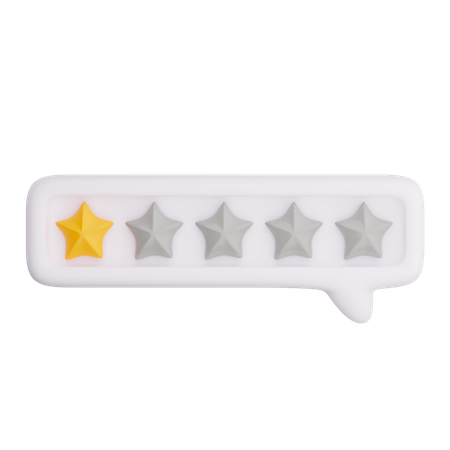 1 Star Rating  3D Icon