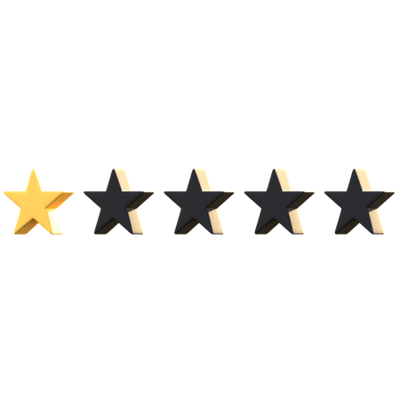 1 Star Rating  3D Emoji
