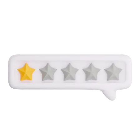 1 Star Rating  3D Icon