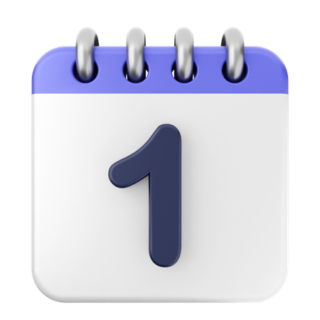 1 Th Calendar  3D Icon