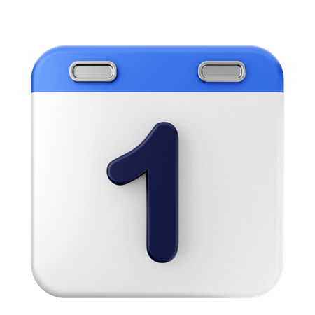 1 Th Calendar  3D Icon