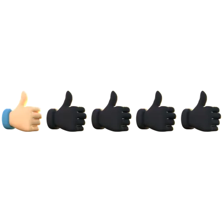 1 Thumb Rating  3D Emoji