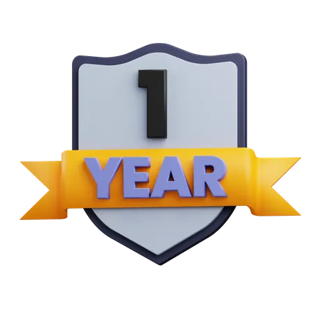 1 Year Warranty Product  3D Icon