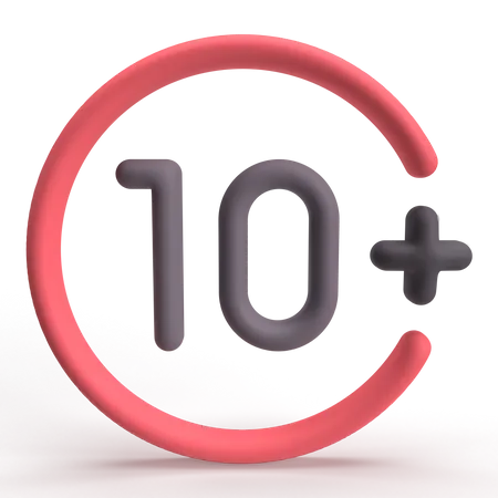 10+  3D Icon