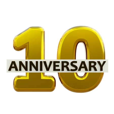 10 aniversario  3D Icon