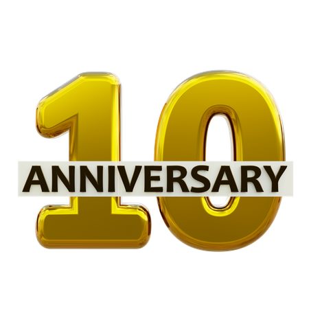 10 Anniversary  3D Icon