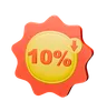 Badge de réduction de 10 %