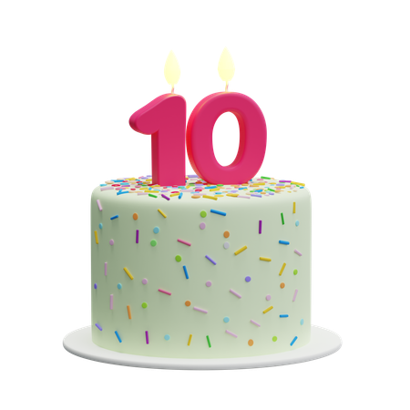 10 Candles  3D Icon