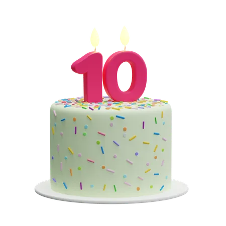 10 Candles  3D Icon