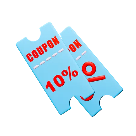 Cupom de desconto de 10%  3D Icon