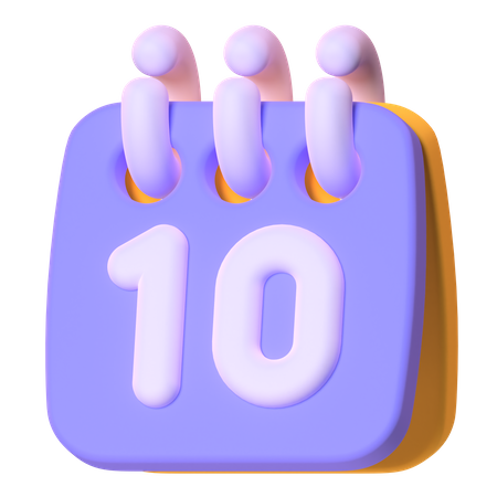10 data  3D Icon