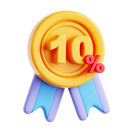 10% de desconto  3D Icon