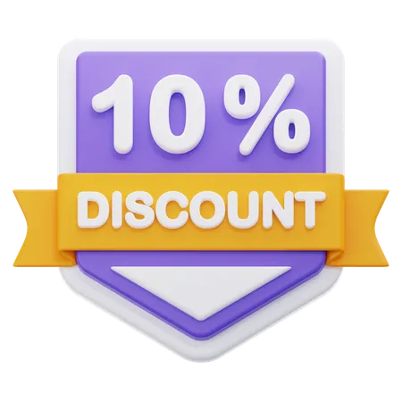 10% de desconto  3D Icon