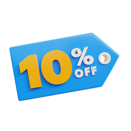 10% de descuento  3D Icon