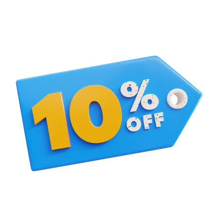 10% de descuento  3D Icon