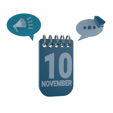 10 de novembro  3D Icon