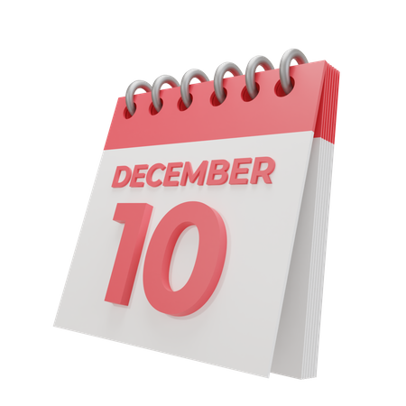 10 December  3D Icon