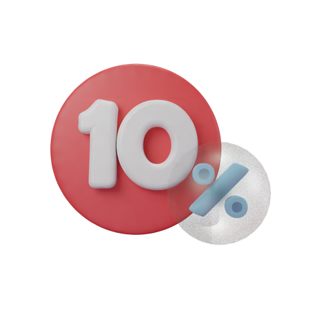 10% de desconto  3D Icon