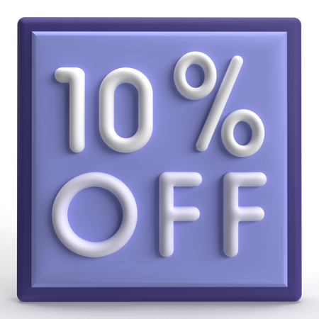 10% de descuento  3D Icon