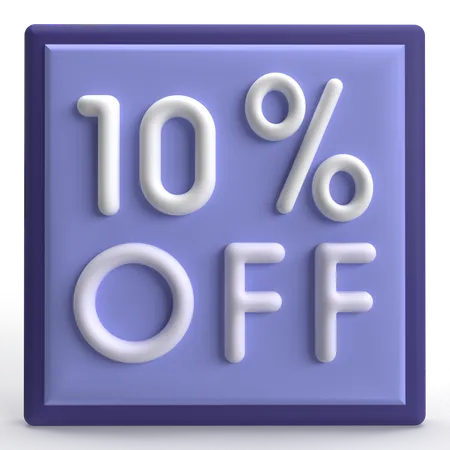 10% de descuento  3D Icon