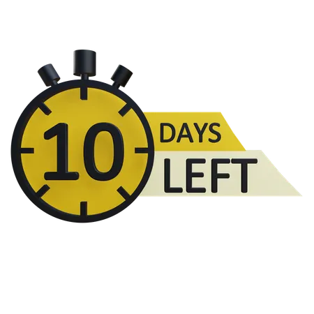 Faltam 10 dias  3D Icon