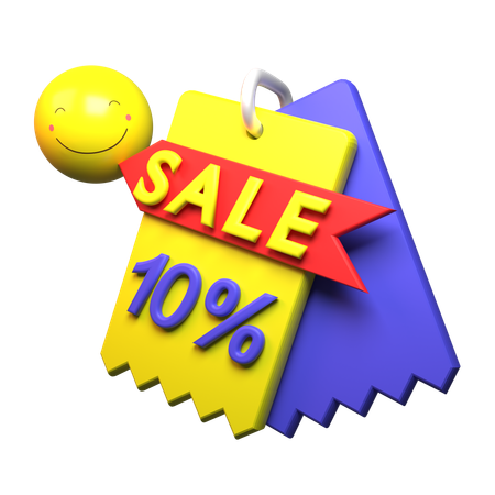 10% Discount  3D Icon