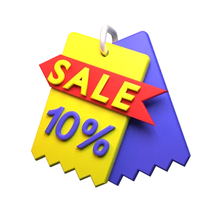 10% Discount  3D Icon