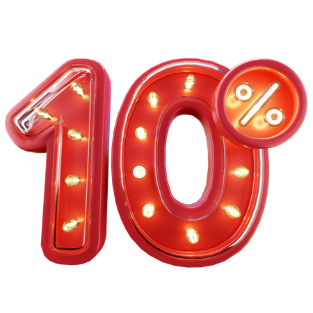 10% Discount Sale  3D Icon