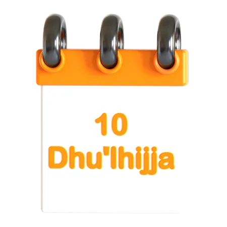 10 Dzulhijja Eid  3D Icon