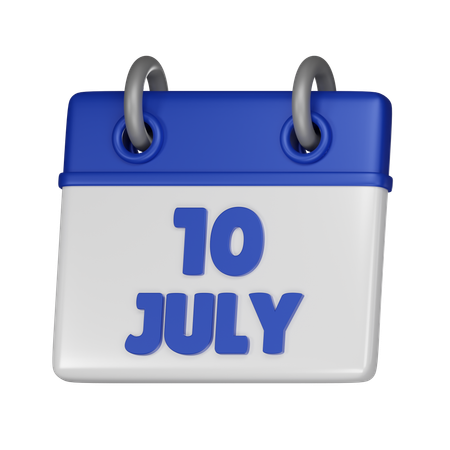 10. Juli  3D Icon