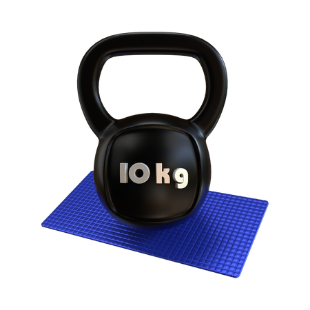 10 kg kettlebell  3D Illustration