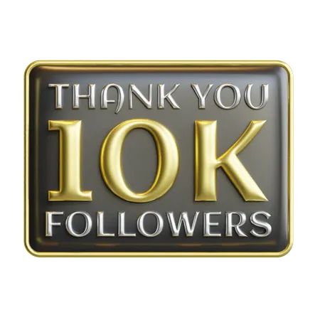 10 mil seguidores  3D Icon