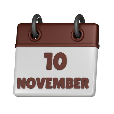 10 November  3D Icon