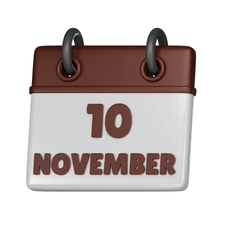 10 novembre  3D Icon