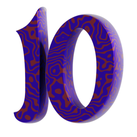 10 Number  3D Icon