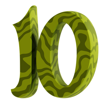 10 Number  3D Icon